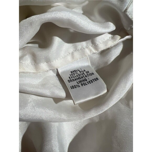 Vtg Cache Strapless White Beaded Maxi Dress Sz 4 - Picture 12 of 16